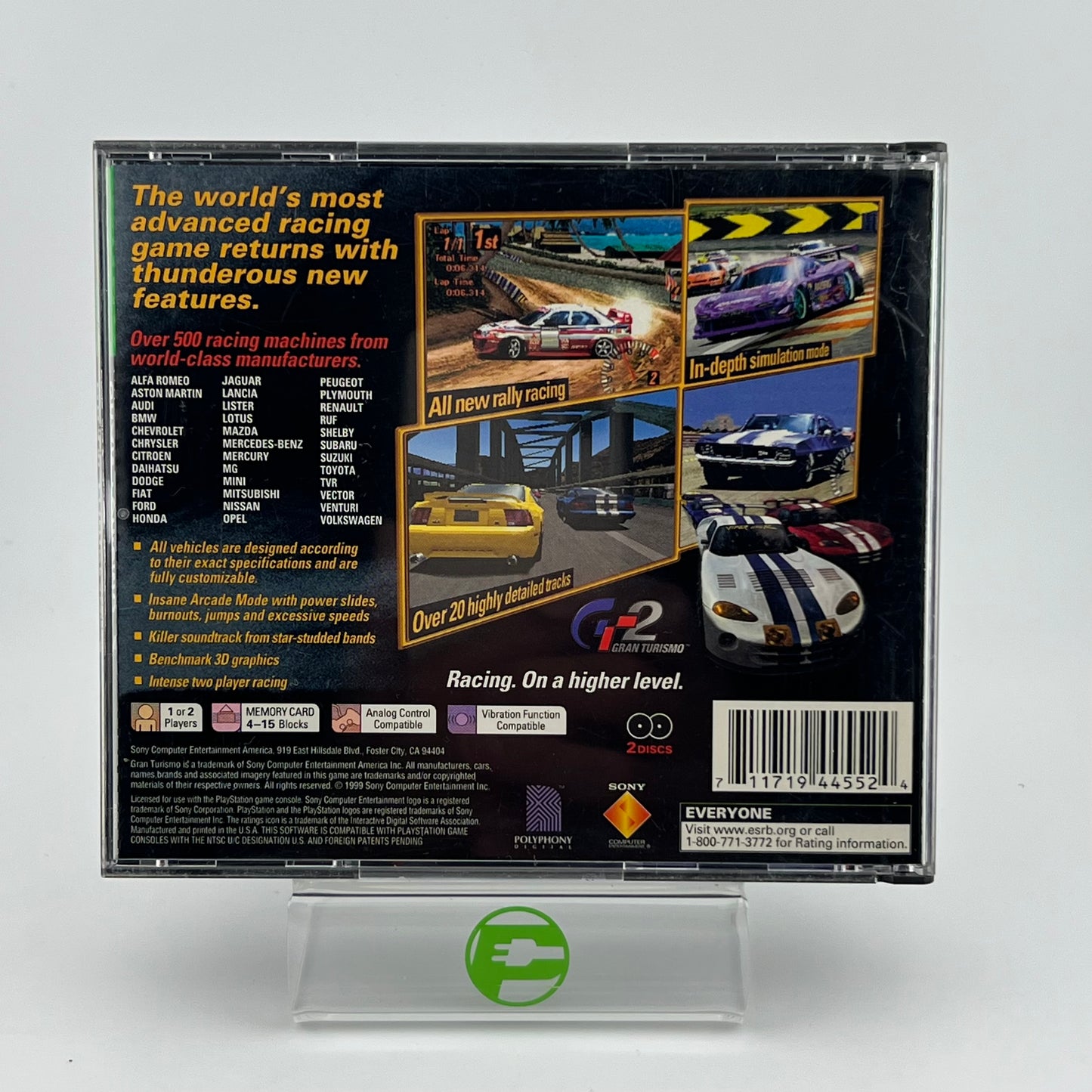 Gran Turismo 2 (Sony PlayStation 1 PS1, 1999)