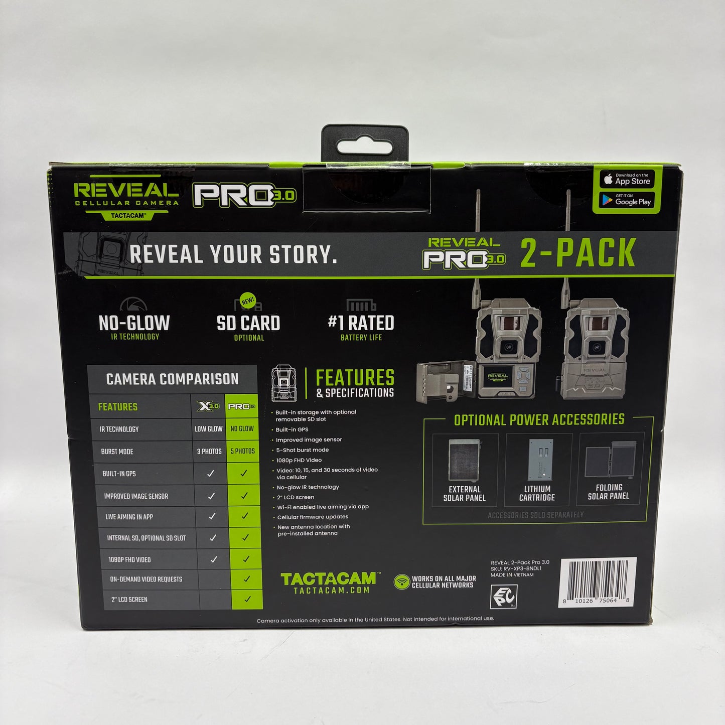New Reveal Pro 3.0 2-Pack Cellular Camera RV-XP3-BNDL1