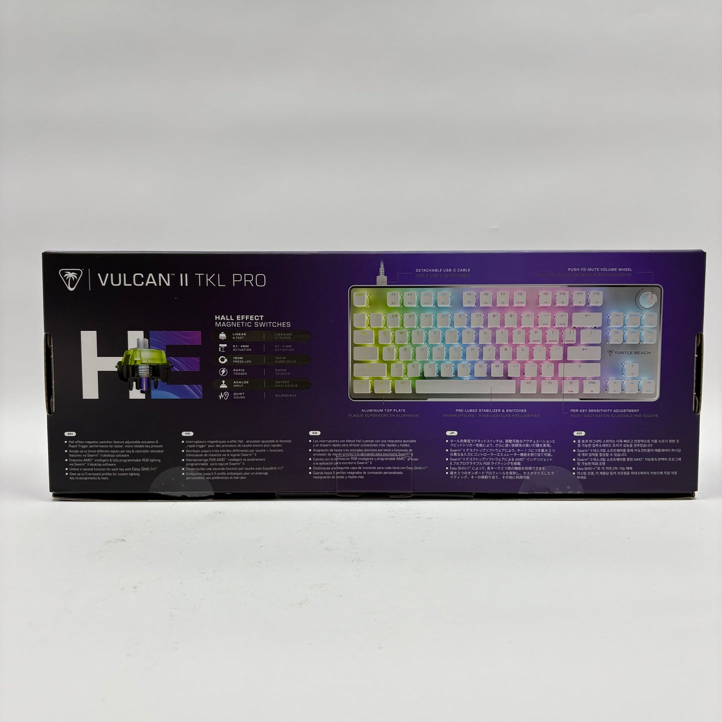 Turtle Beach Vulcan II TKL Pro White Mechanical Keyboard TBK-2002-11-US For PC