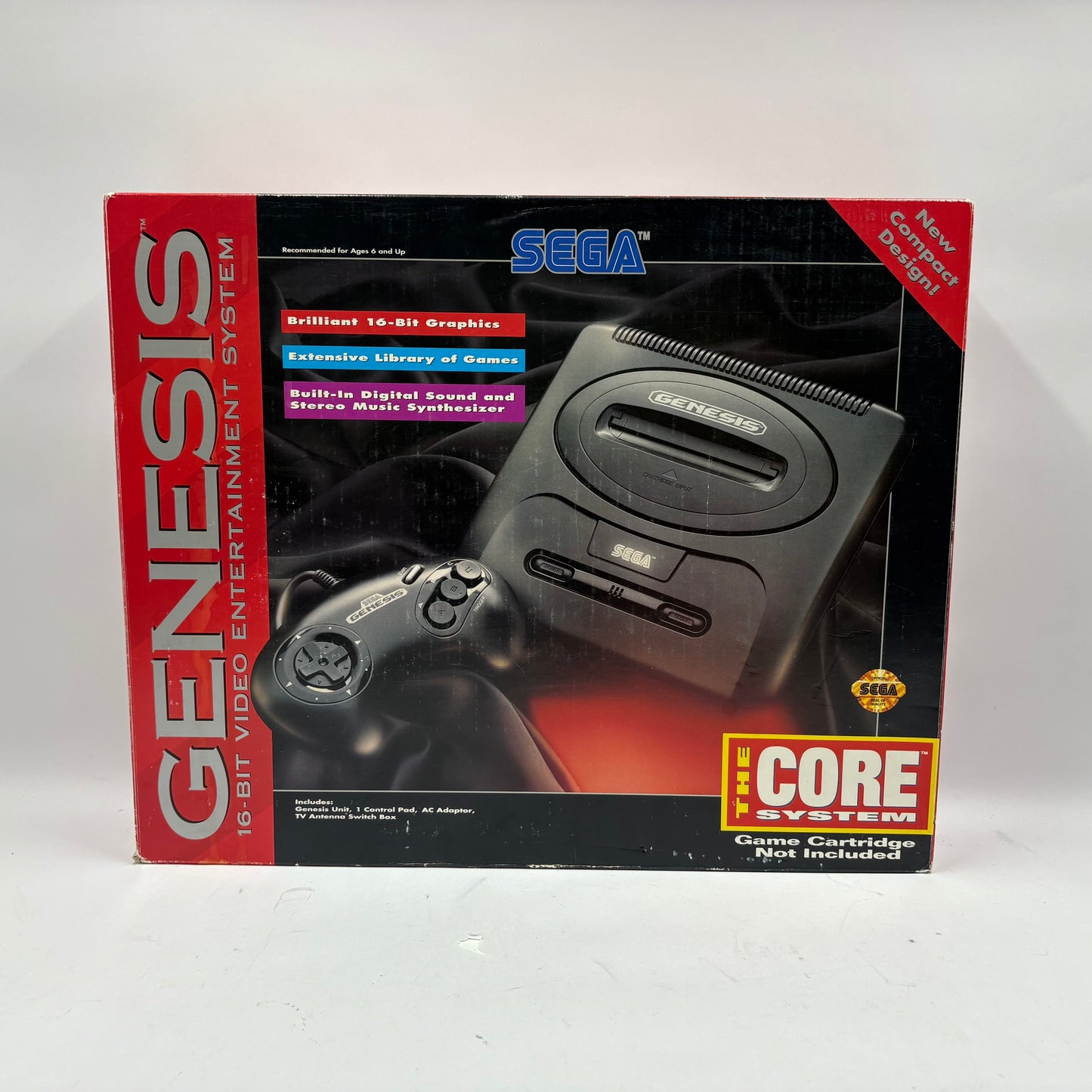 Sega Genesis 2 Video Game Console Black MK-1631 with Box