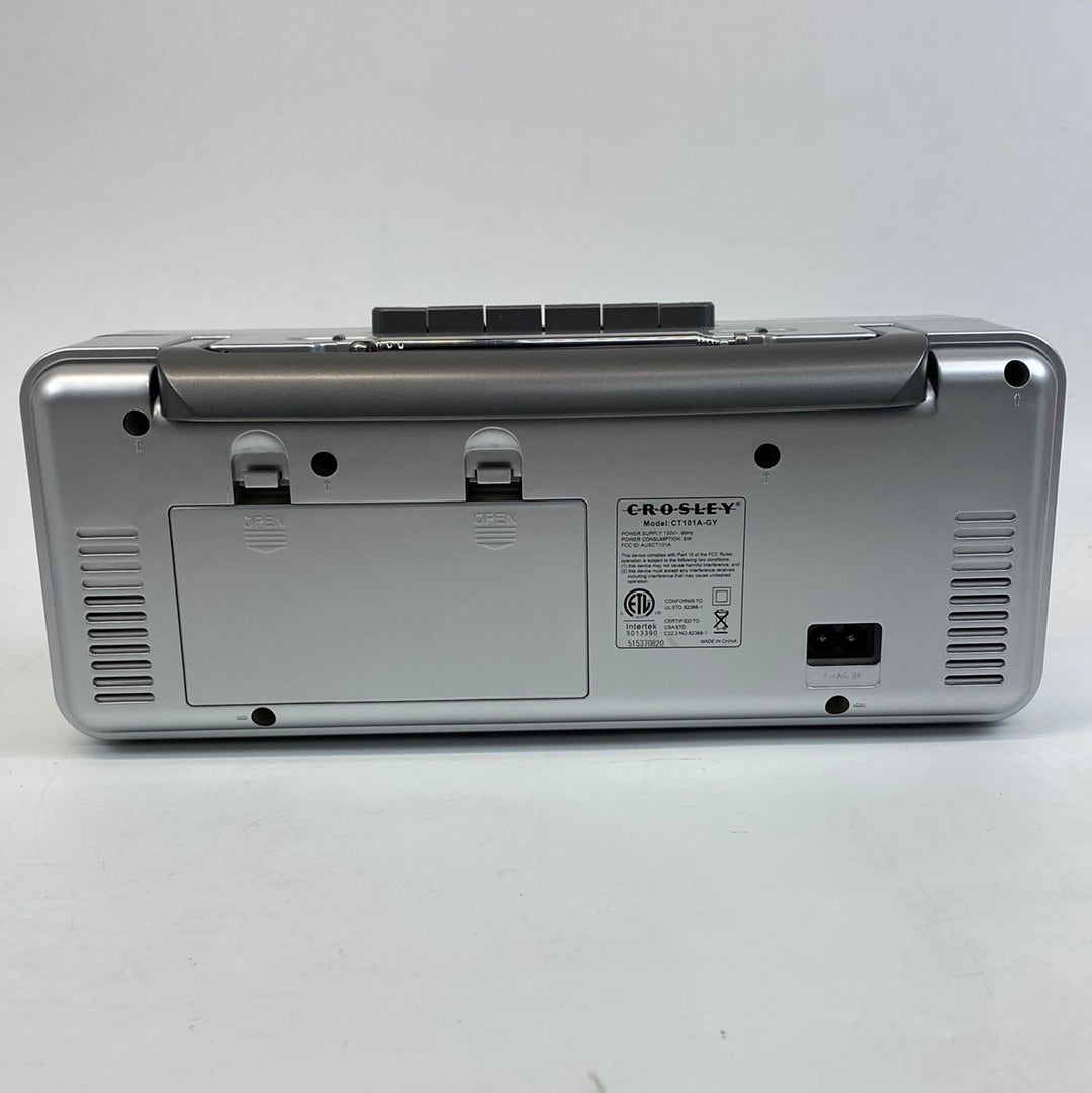 Crosley CT101A-GY Portable Bluetooth Cassette Player with AM/FM Radio