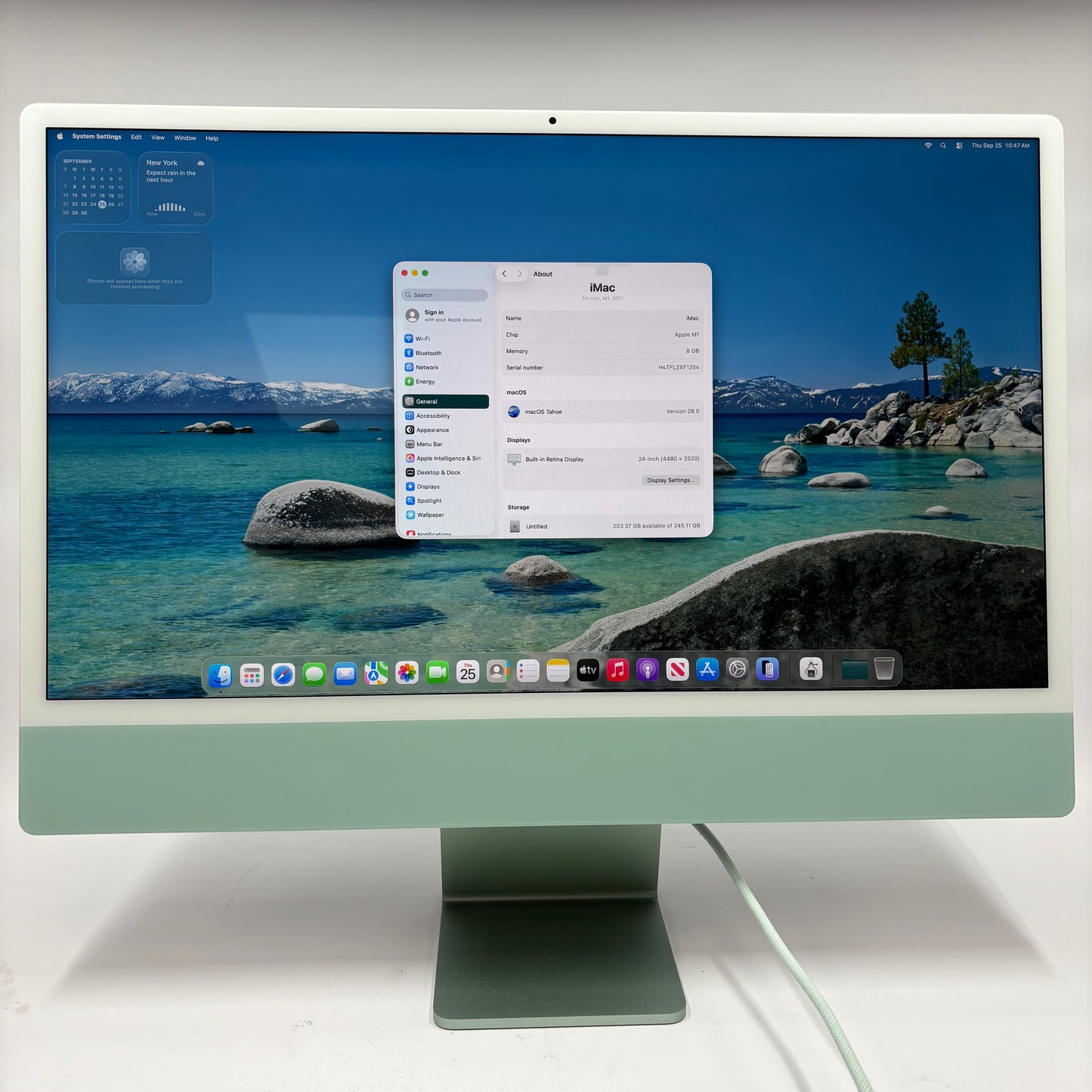 2021 Apple iMac 24" M1 3.2GHz 8GB RAM 256GB SSD Green A2439