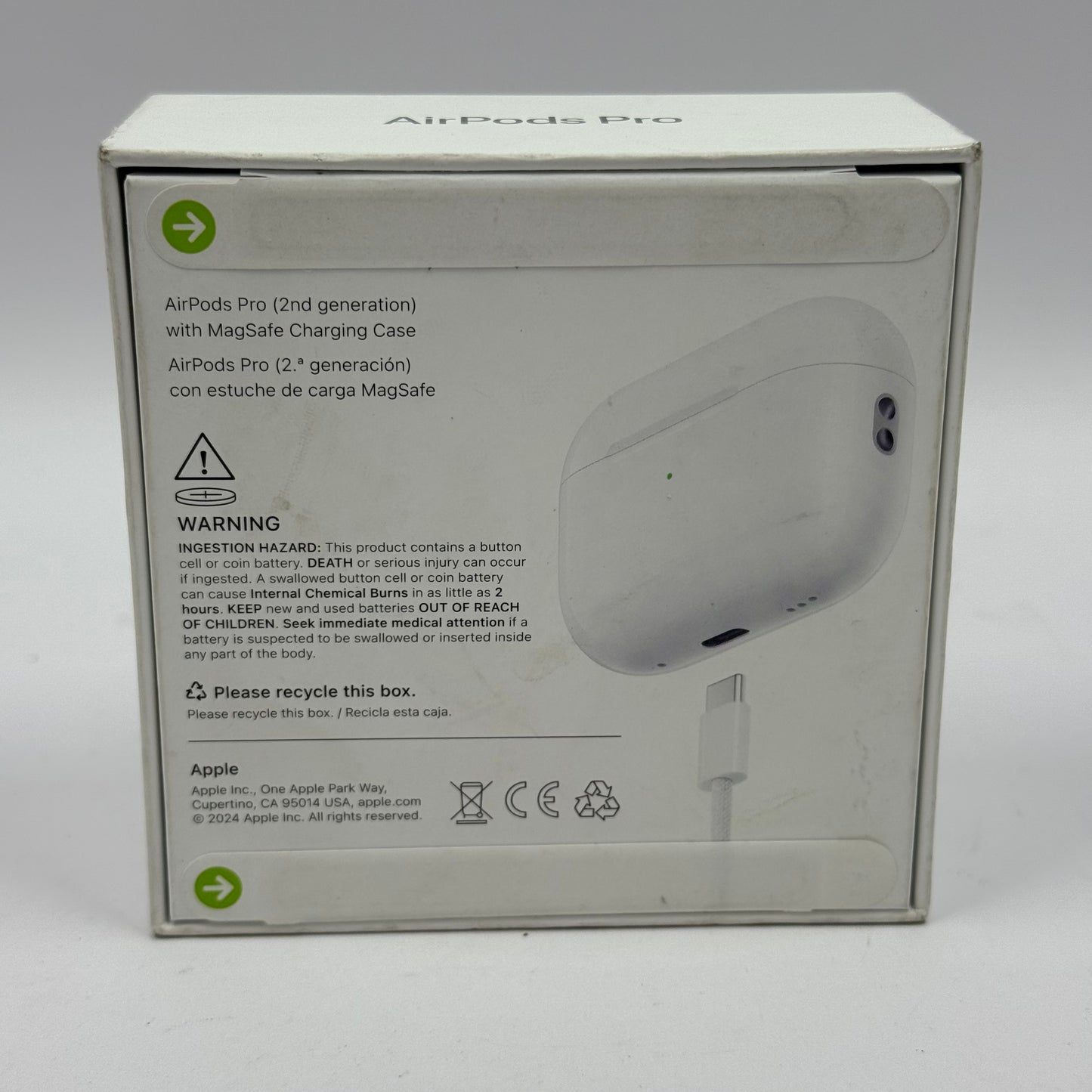 New Apple AirPods Pro 2nd Gen with MagSafe Charging Case MTJV3LL/A