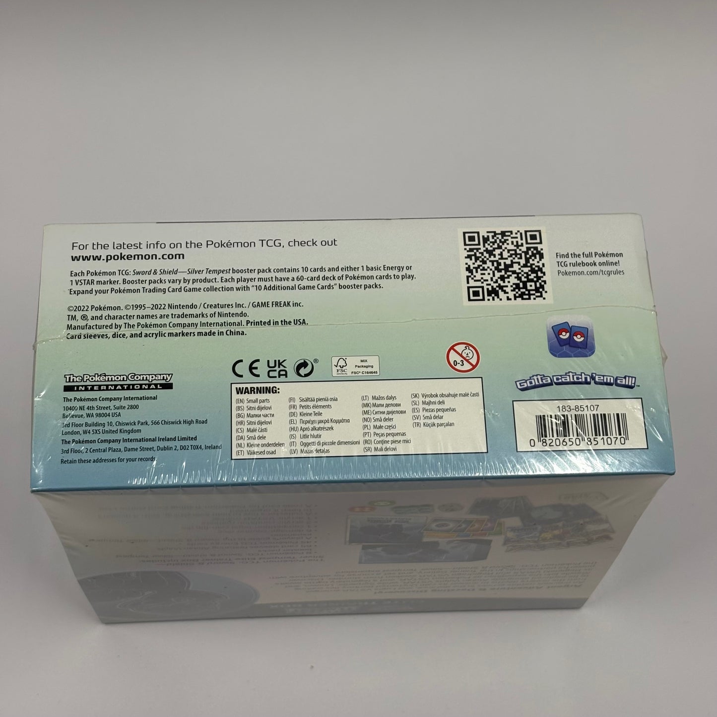 New Pokémon TCG Sword & Shield Silver Tempest Elite Trainer Box