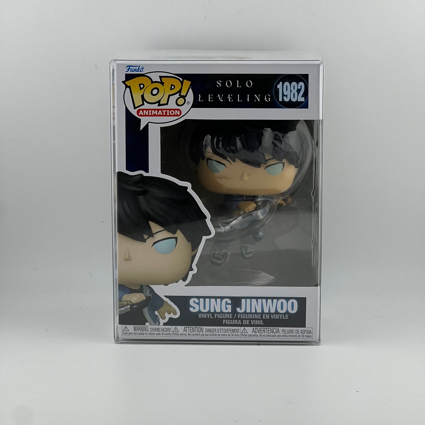 New Funko Pop Solo Leveling Sung Jinwoo #1982 Vinyl Figure with Protector