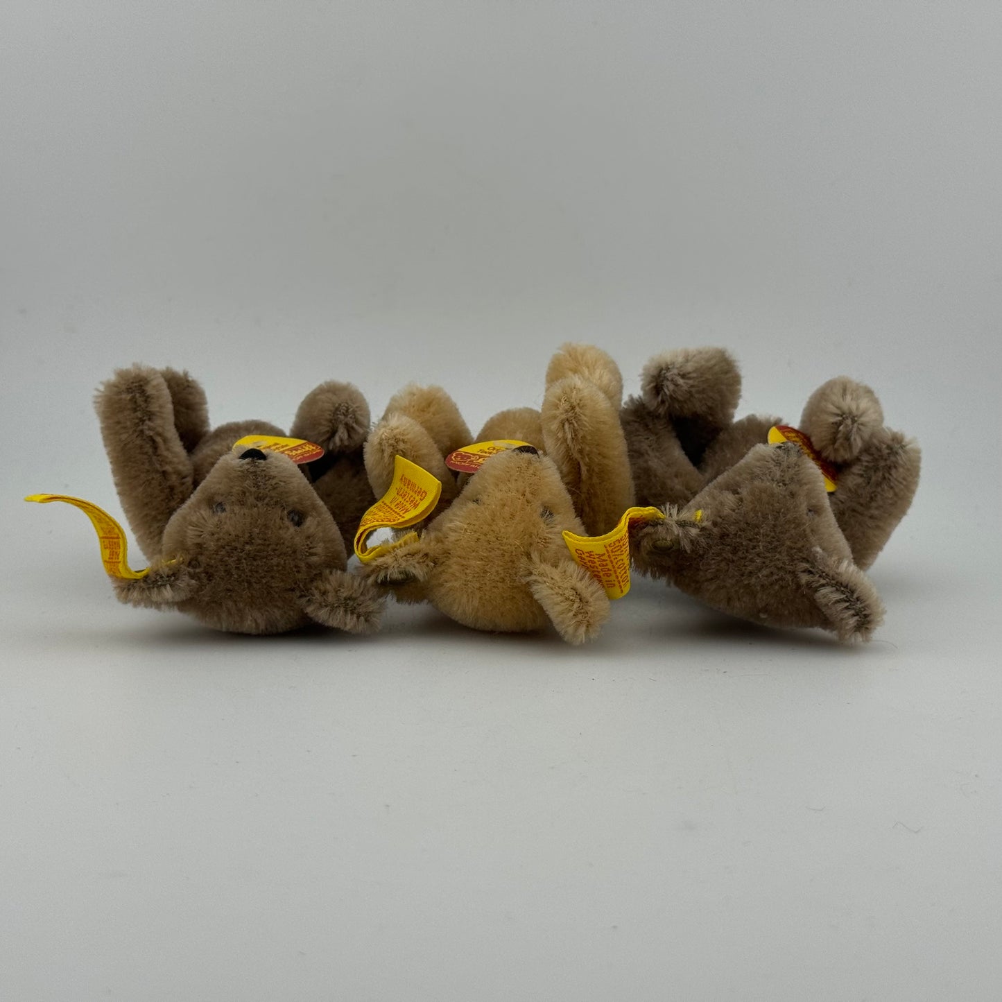 Sheiff Original Teddy 4" Vintage Jointed Mohair Teddy Bear 0202/10 Lot of 3