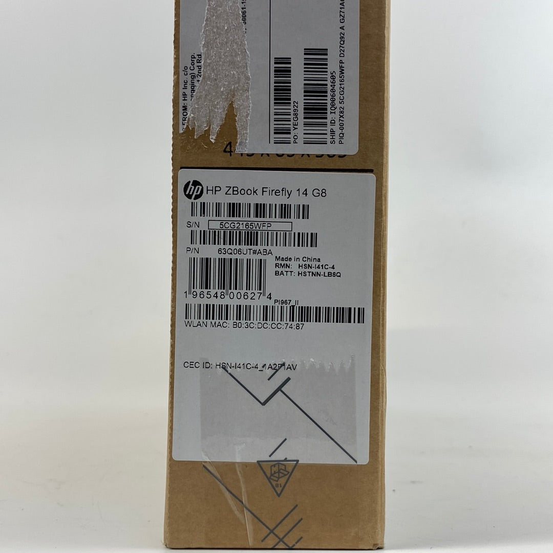 New HP ZBook Firefly 14 G8 14" i5-1135G7 2.4GHz 16GB Ram 256GB SSD