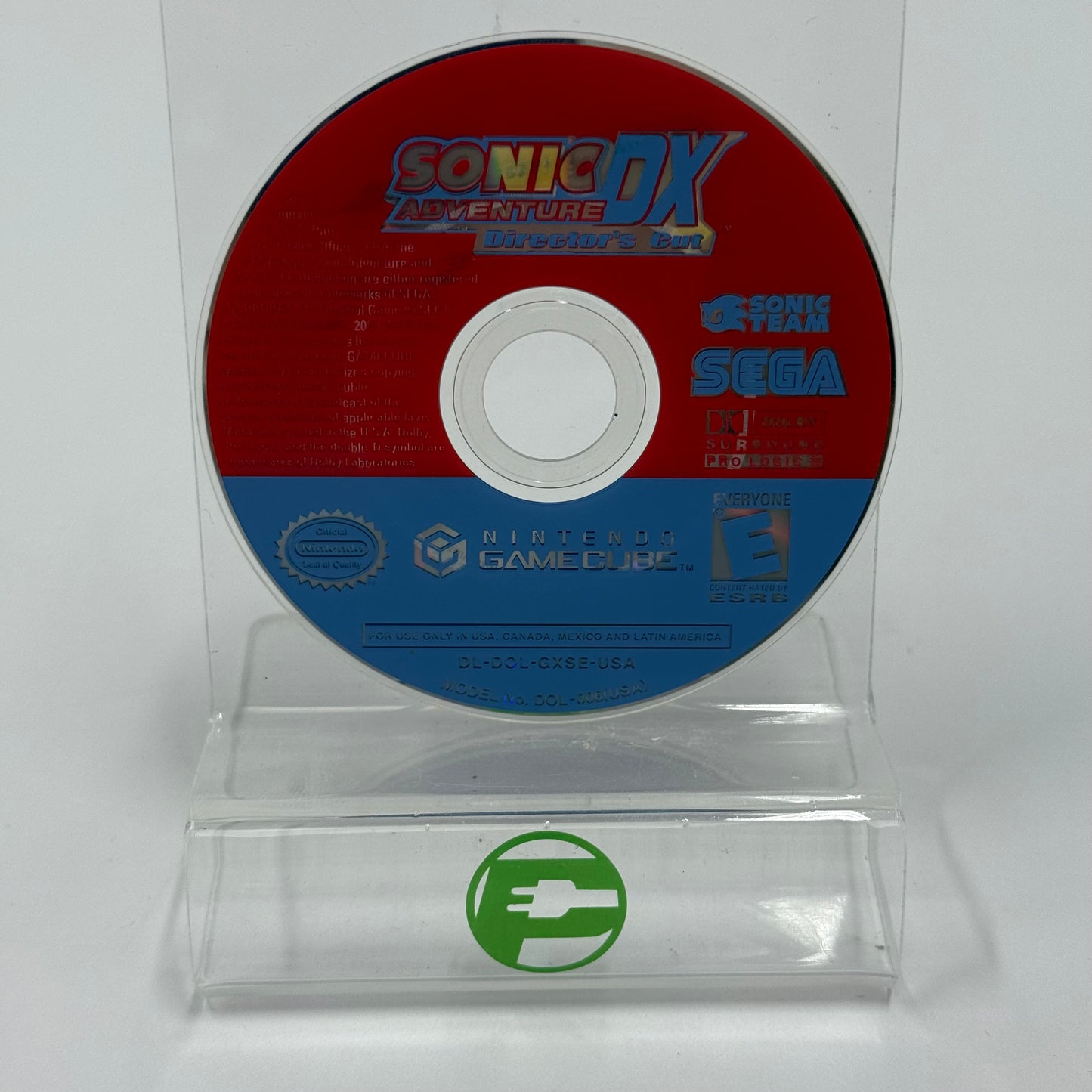 Sonic Adventure DX (Nintendo GameCube, 2003) Disc Only