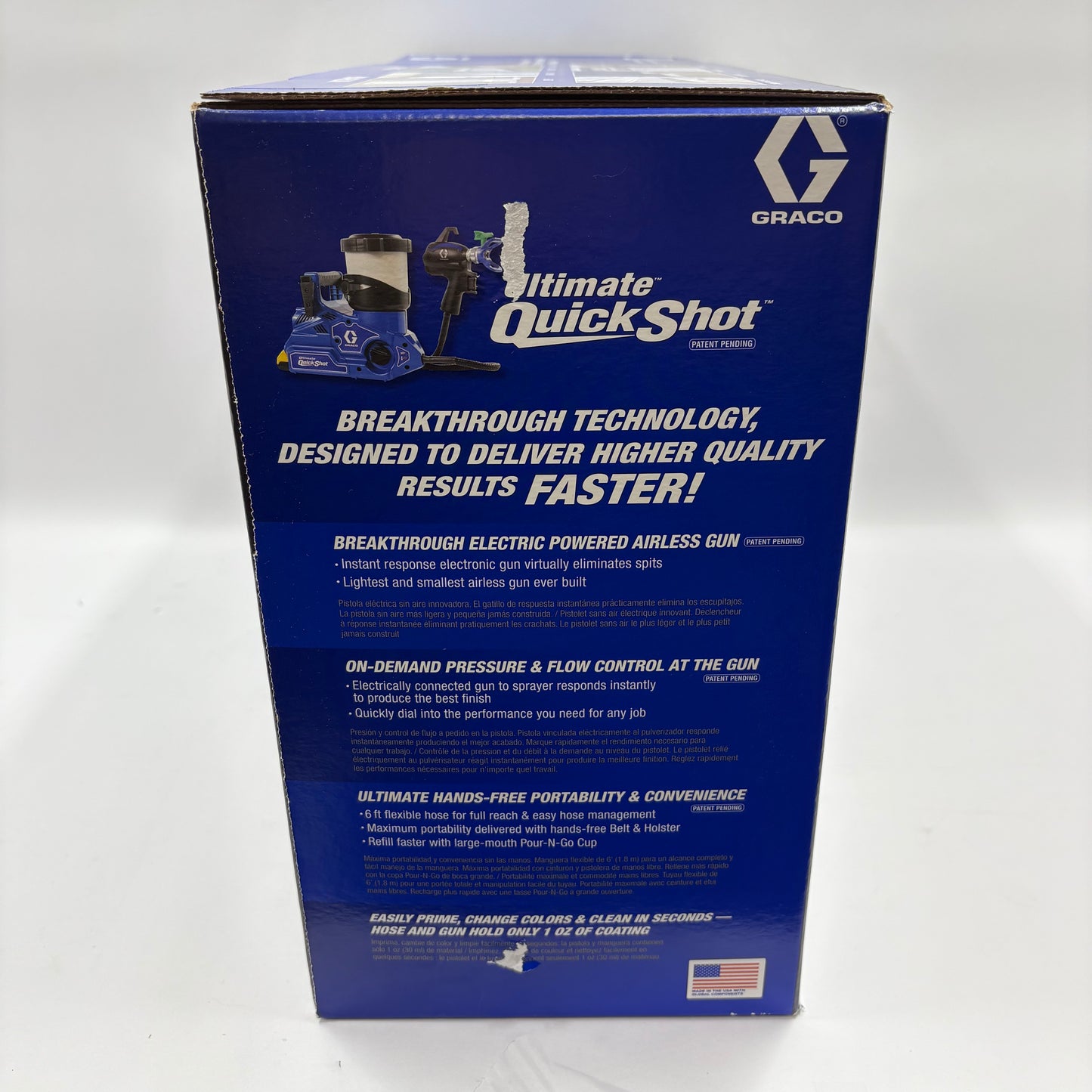 New Graco Ultimate QuickShot 826308 Electric Powered Paint Gun 826308