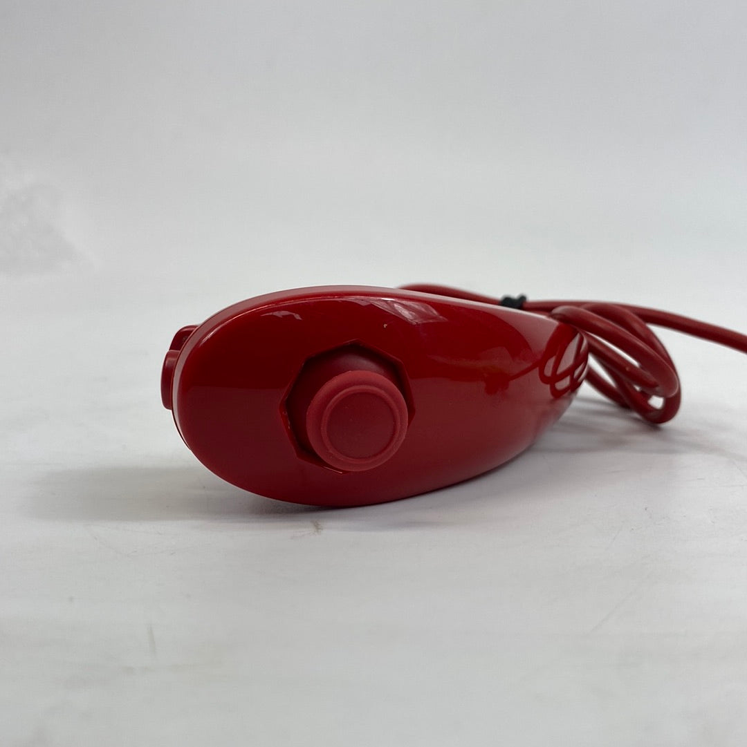 Nintendo Wii Nunchuk Wired Controller RVL-004 Red