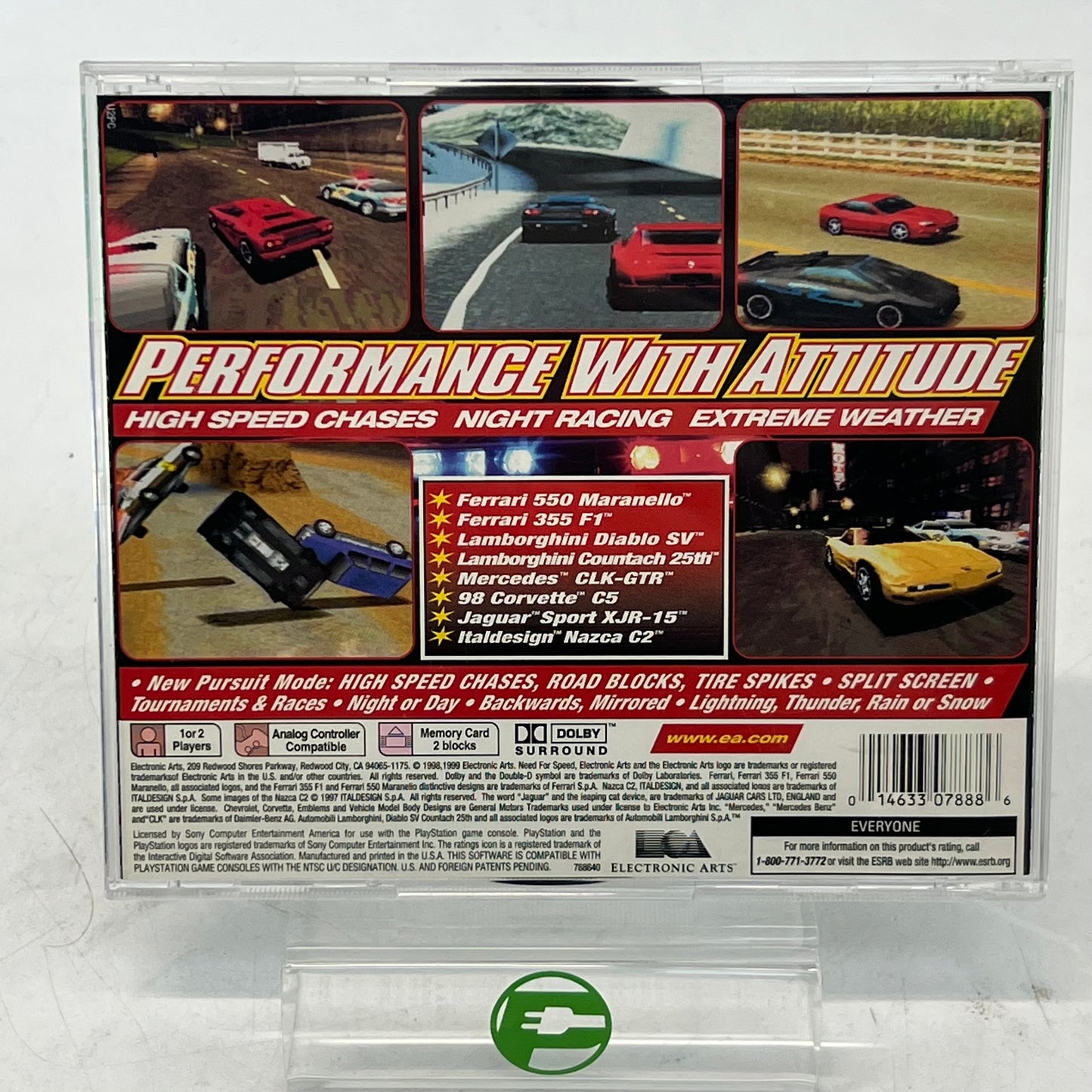 Need for Speed 3 Hot Pursuit (Sony PlayStation 1 PS1, 1997)