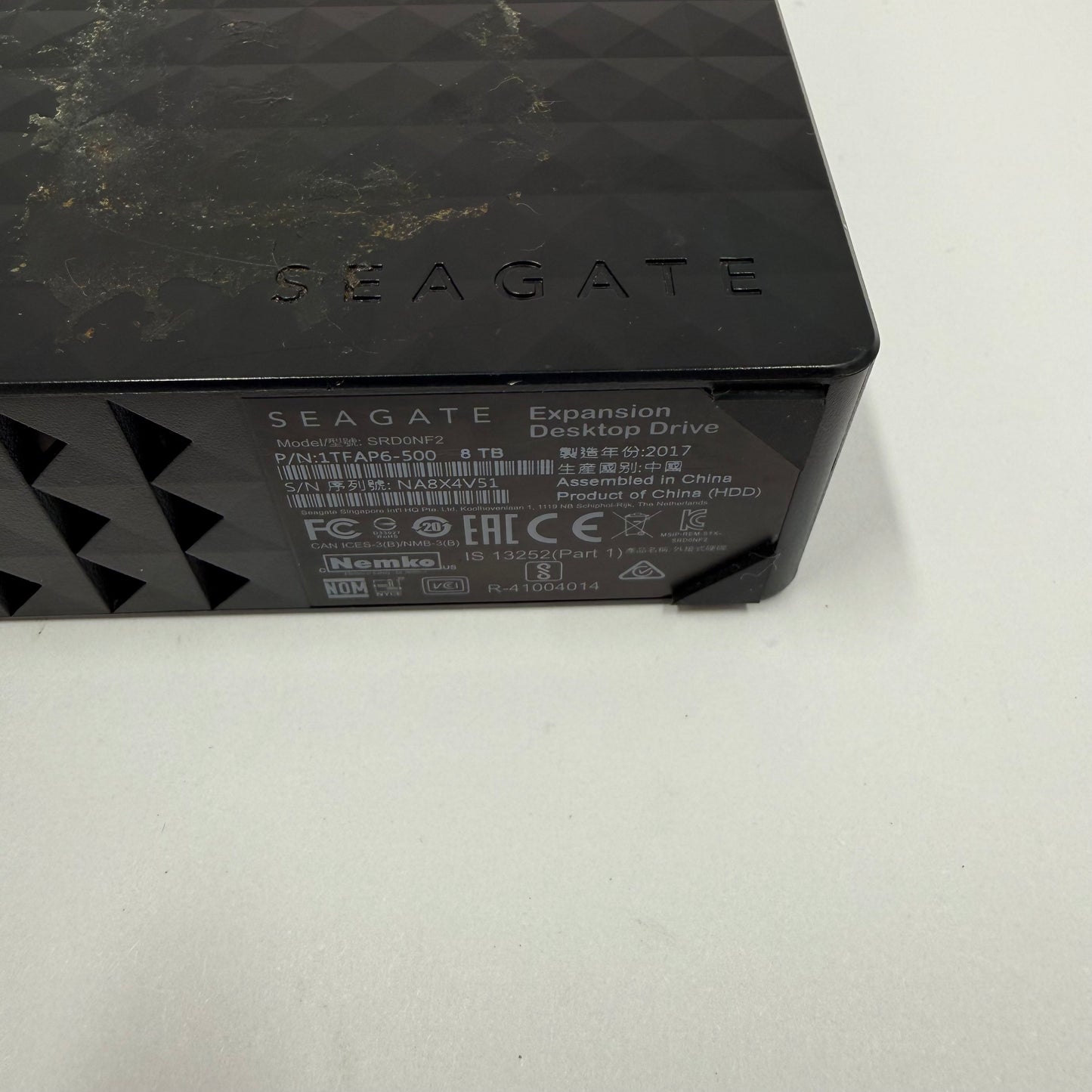 Seagate External Expansion Desktop 8TB HDD SRD0NF2 Hard Disk Drive