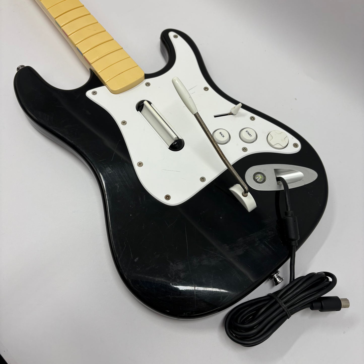 Harmonix Rock Band Fender Stratocaster Controller Black 822152 For Xbox 360