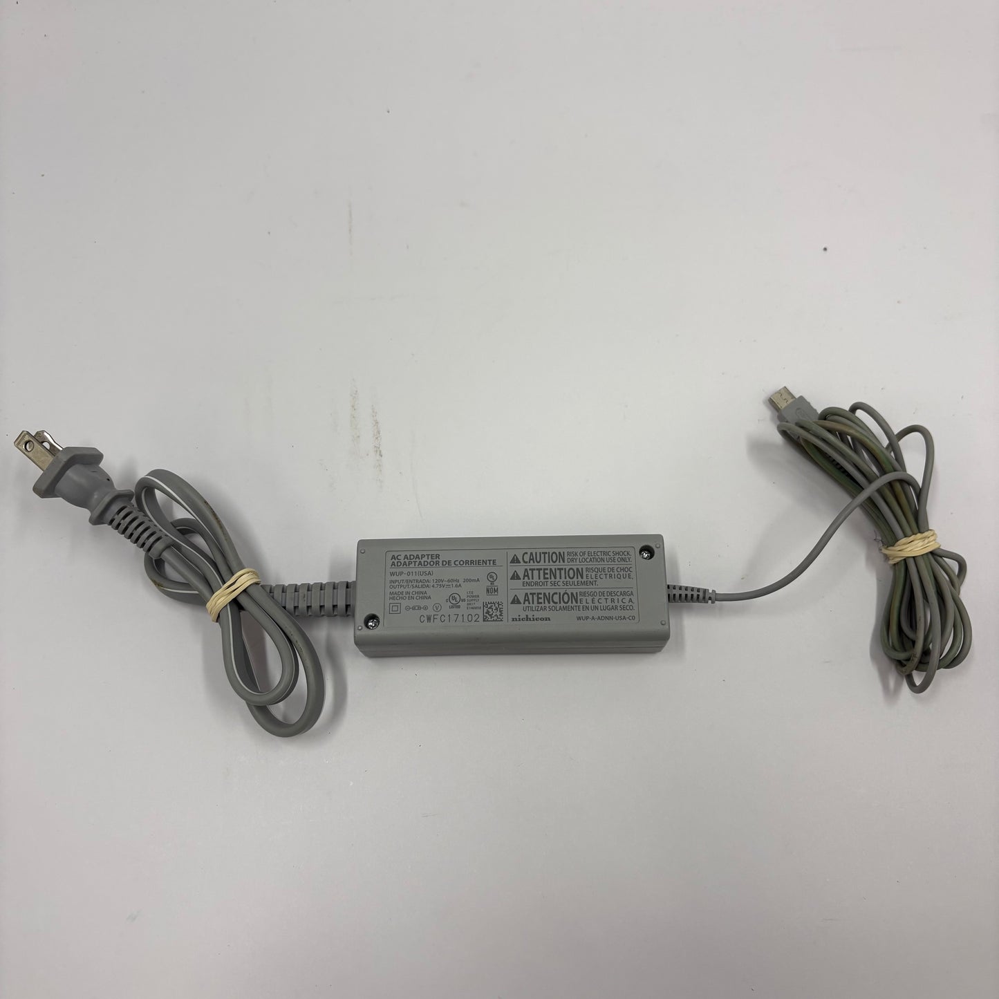 Nintendo Wii U GamePad AC For Wii U GamePad Adapter Gray WUP-011