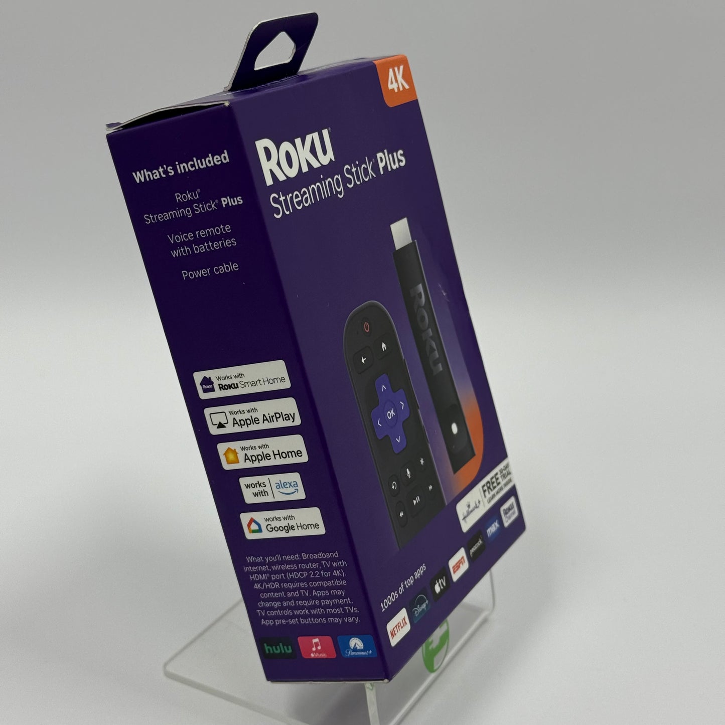 New Roku Streaming Stick Plus Black 3830RW