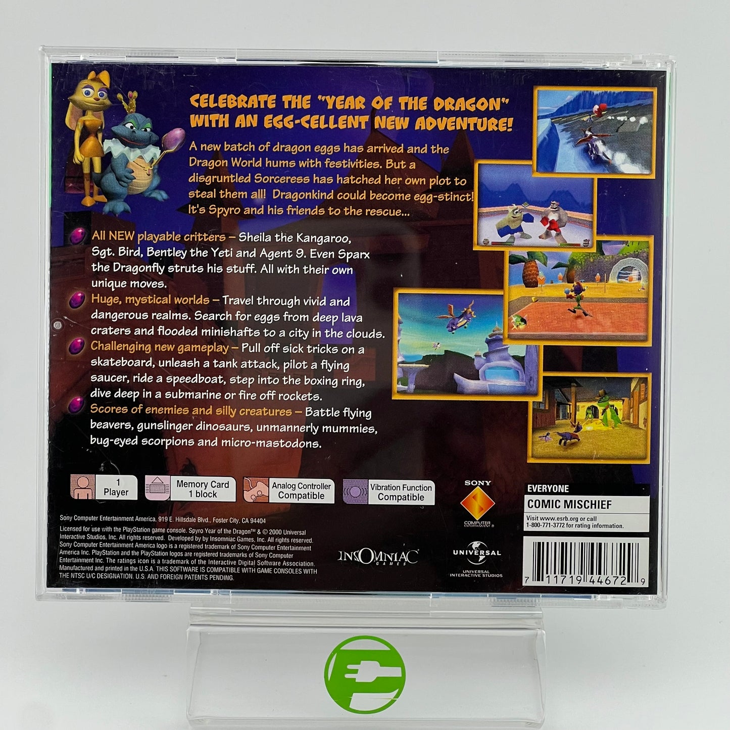 Spyro Year of the Dragon (Sony PlayStation 1 PS1, 2000)