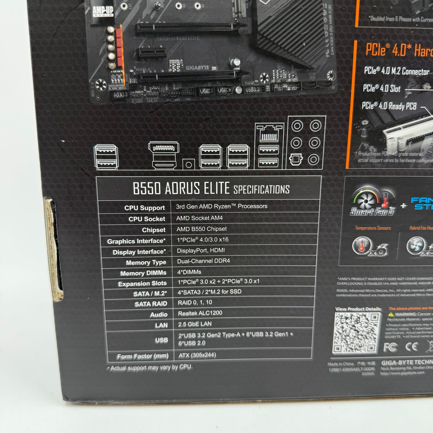 New GIGABYTE B550 AORUS ELITE AM4 ATX