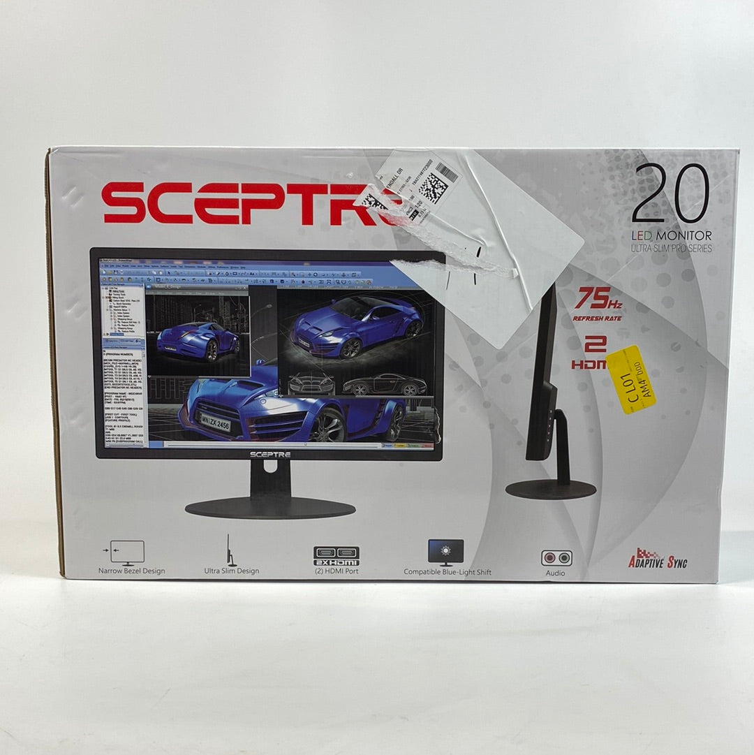 New Sceptre 20" LED Monitor Ultra Slim Pro Series with Adaptive Sync
