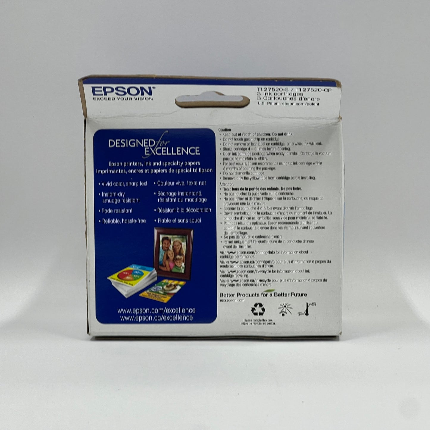 New Epson 127 XL T127520-S / T127520-CP Yellow, Cyan and Magenta Ink Cartridge