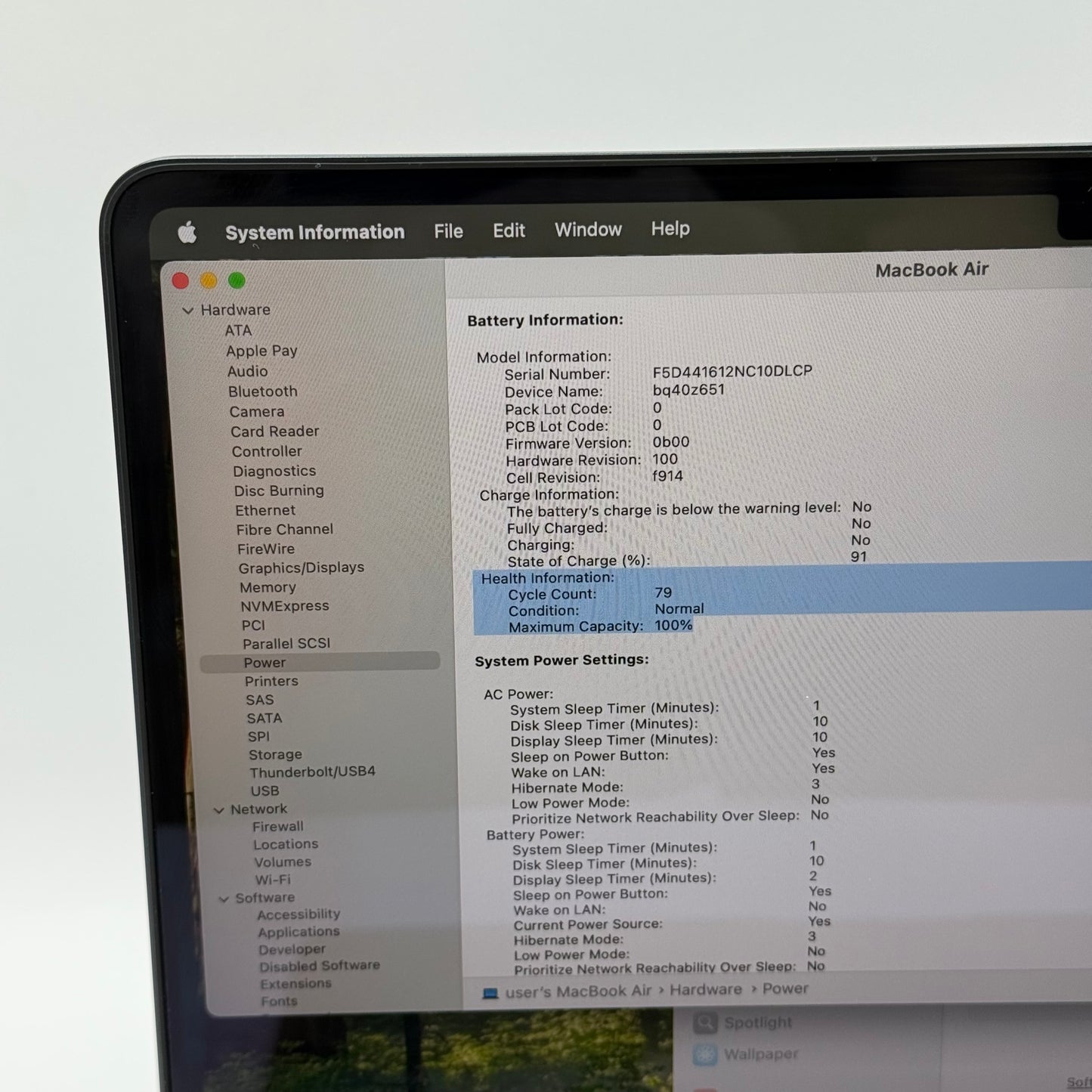 2024 Apple MacBook Air 13.6" M3 10C GPU 4.0GHz 16GB RAM 512GB SSD A3113