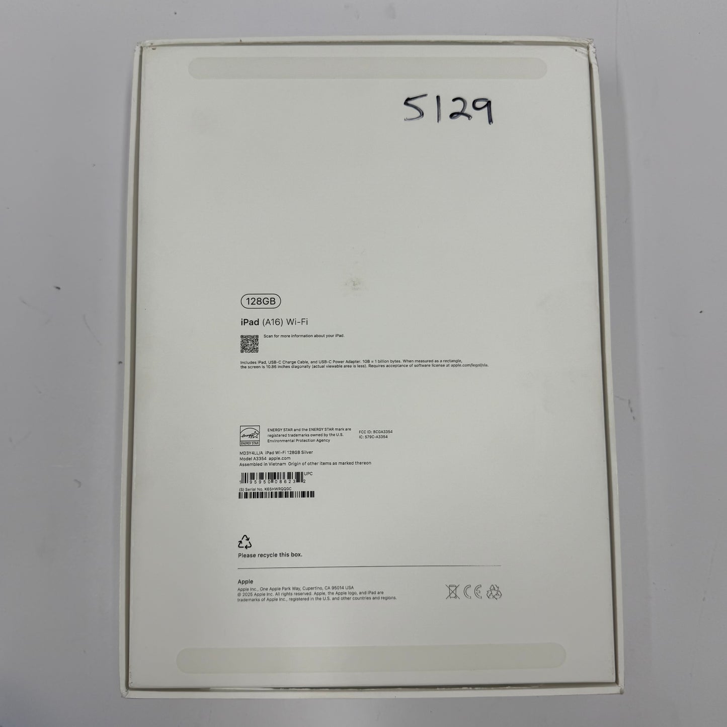 WiFi Only Apple iPad 11" (A16) 128GB Silver MD3Y4LL/A