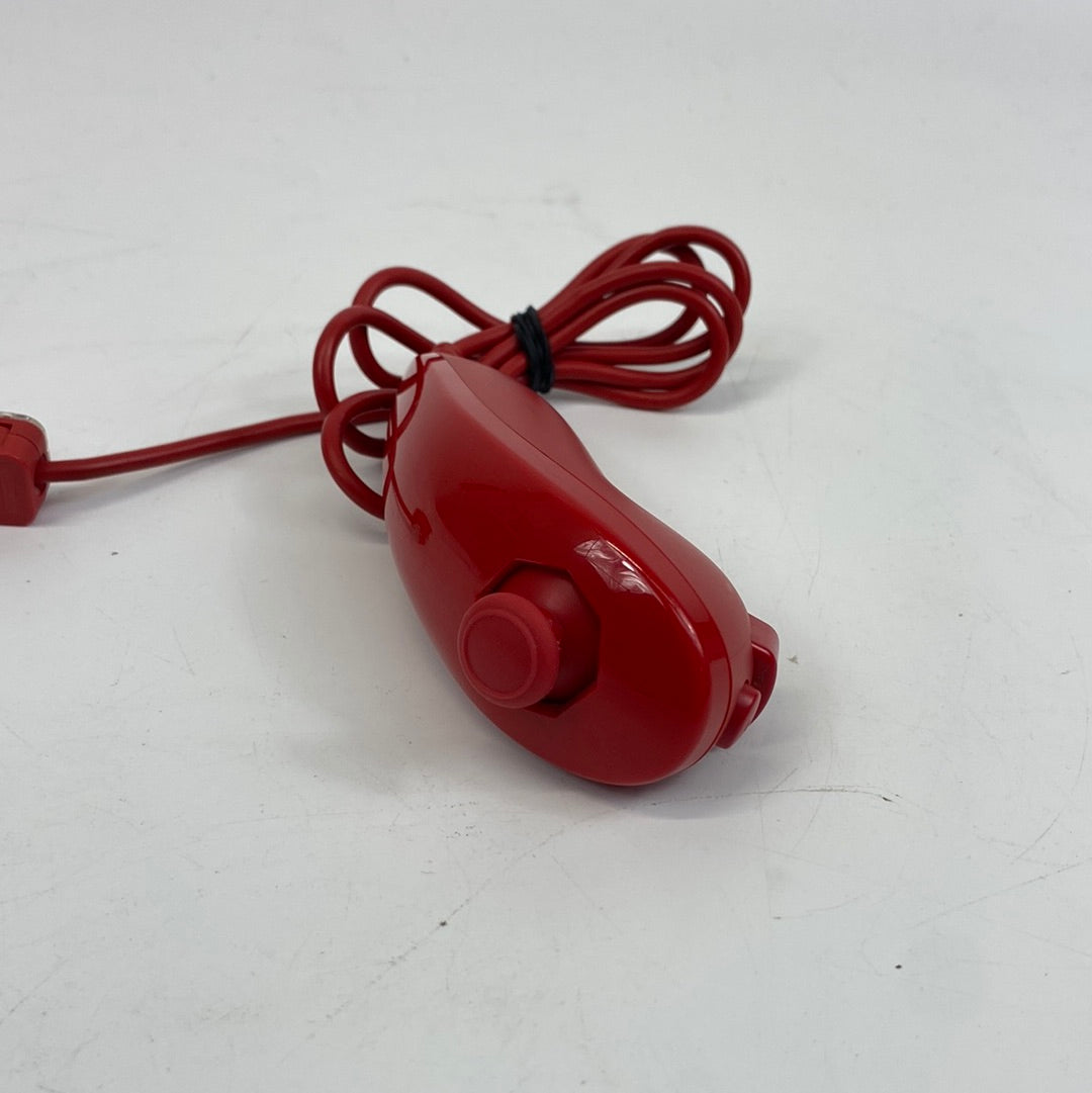 Nintendo Wii Nunchuk Wired Controller RVL-004 Red