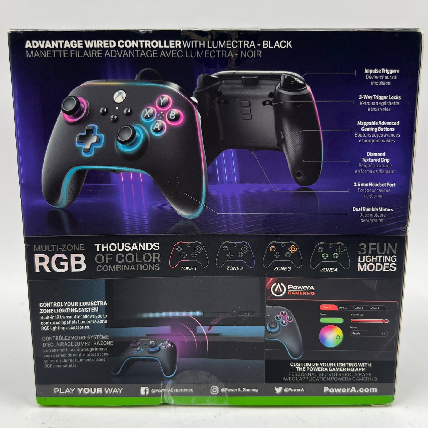 New PowerA Lumectra Wired Controller for Xbox XBGPSPWI