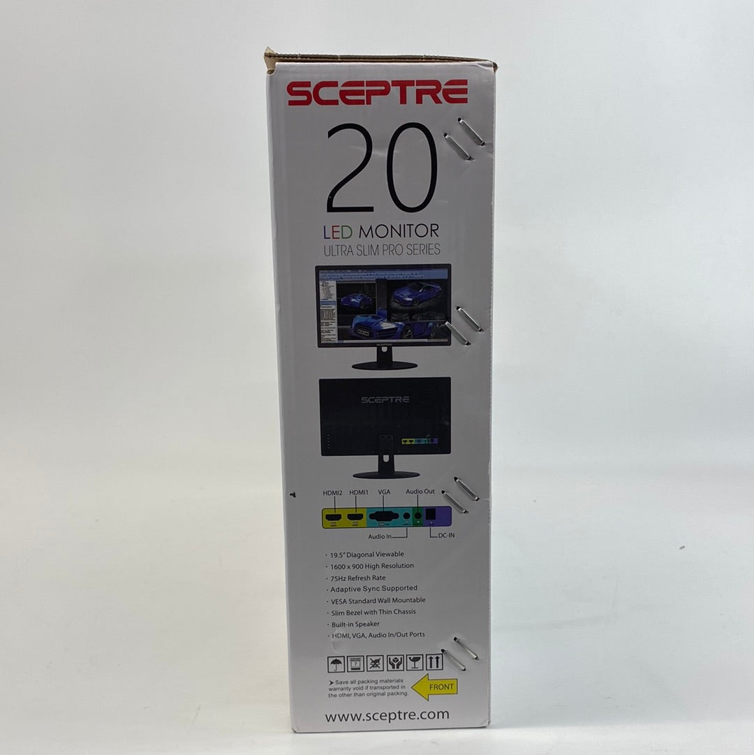 New Sceptre 20" LED Monitor Ultra Slim Pro Series with Adaptive Sync