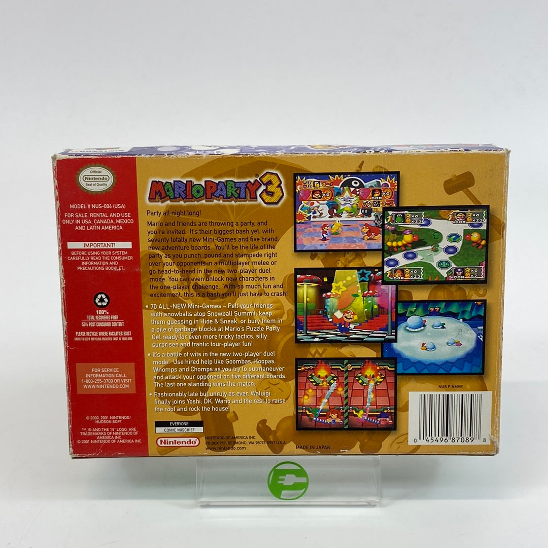 Mario Party 3 (Nintendo 64, 2000) with Manual and Box