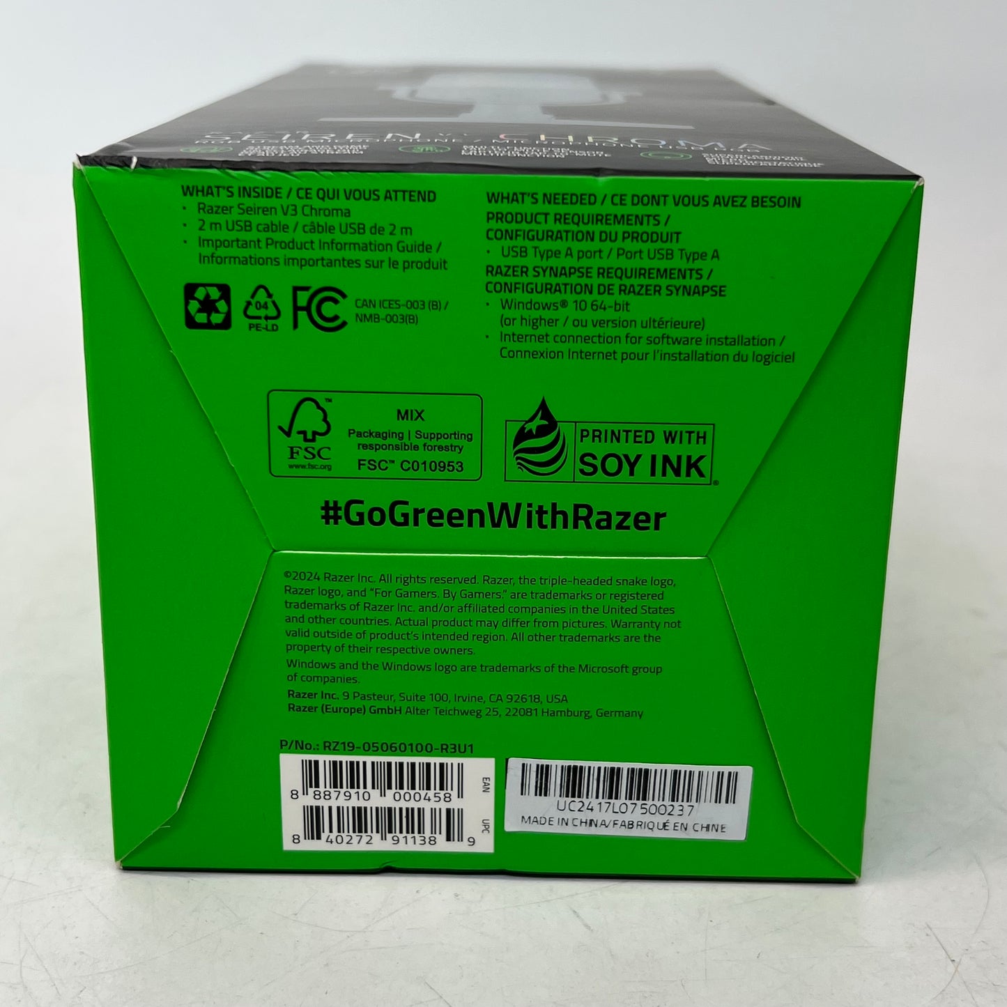 New Razer Seiren V3 Chroma RGB USB Microphone RZ19-0506