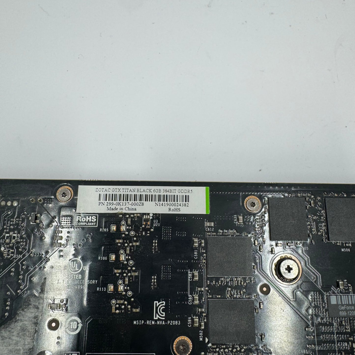 Zotac Titan 6GB GDDR5 Graphics Card 299-0K137-000Z8