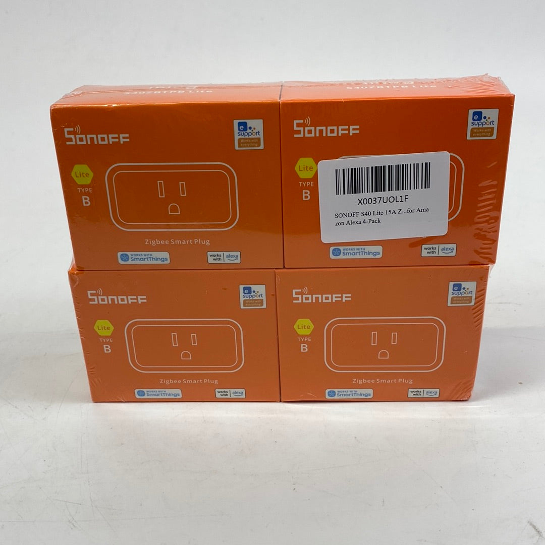 New Sonoff Zigbee Smart Plug S40ZBTPB Lite 4 Pack