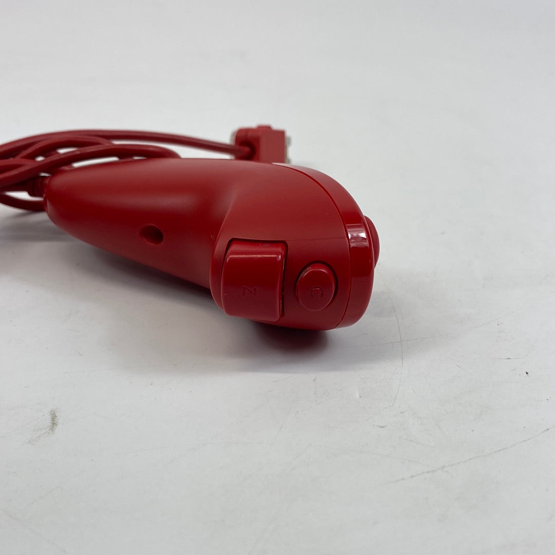 Nintendo Wii Nunchuk Wired Controller RVL-004 Red