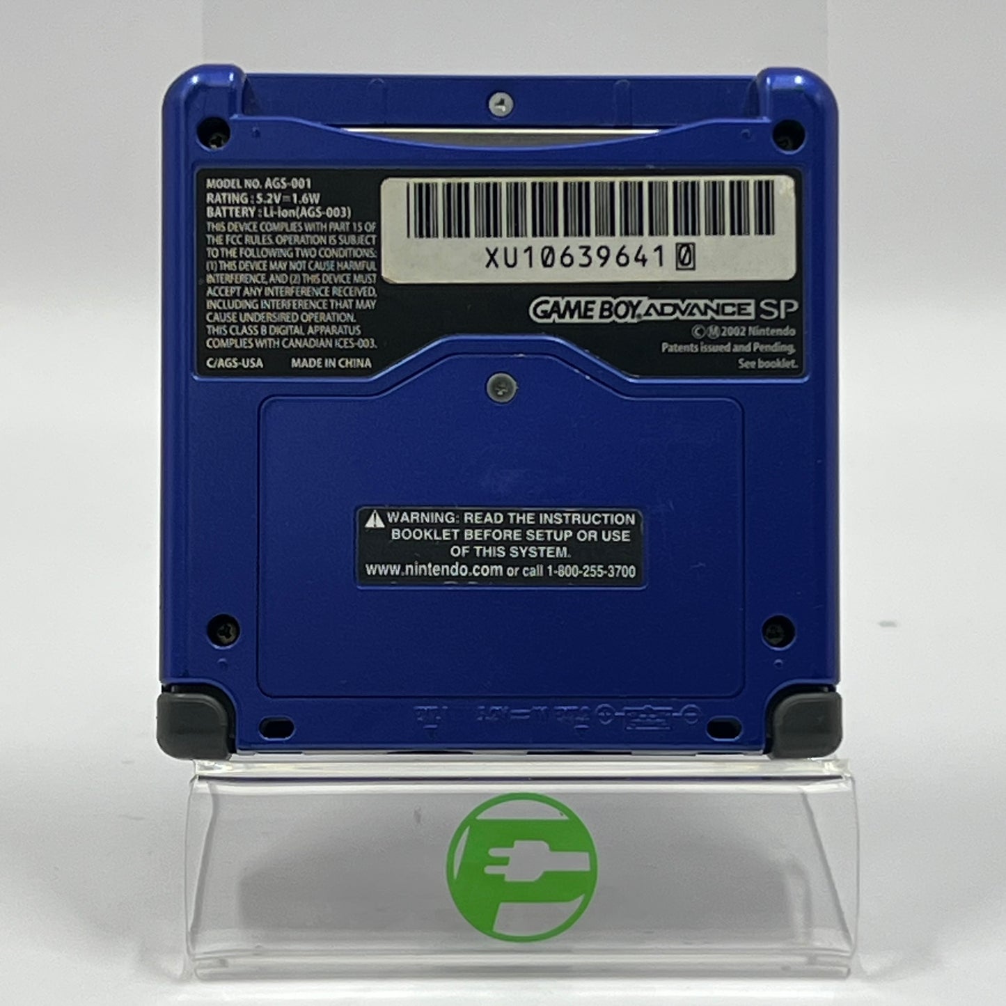 Nintendo Game Boy Advance SP Handheld Game Console Only AGS-001 Cobalt Blue