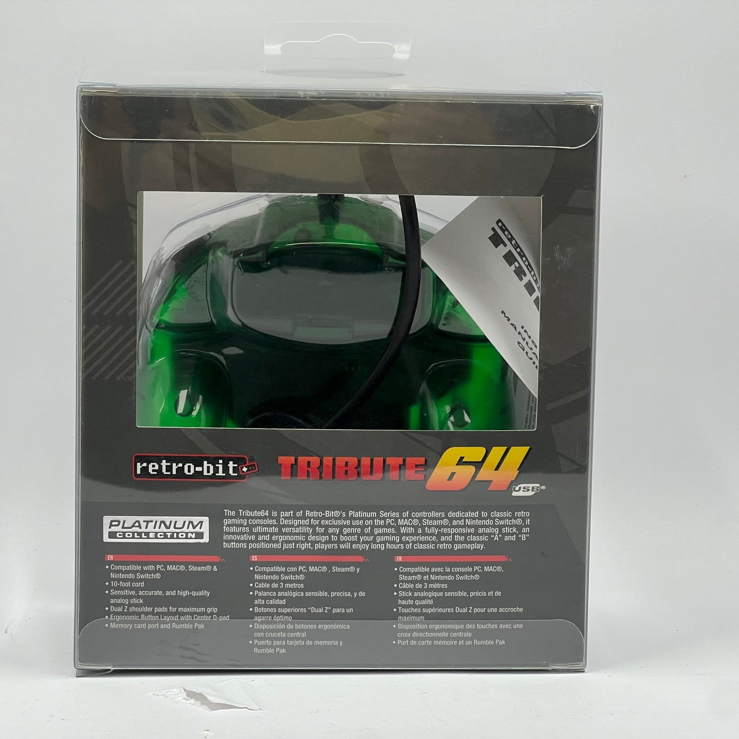 Retro-Bit Tribute 64 Green Multi-Platform USB Controller