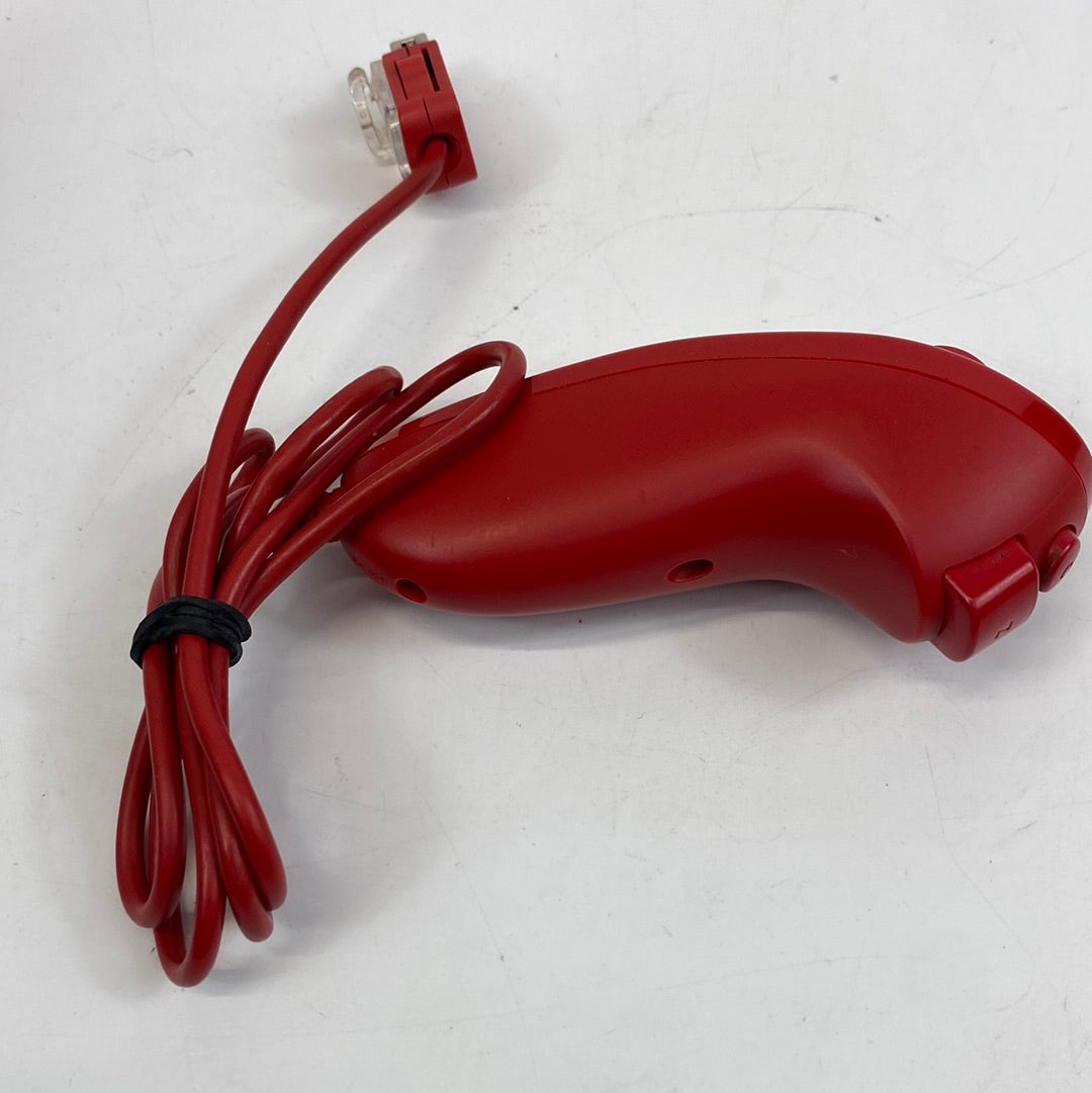 Nintendo Wii Nunchuk Wired Controller RVL-004 Red