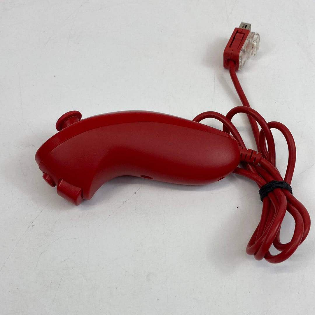Nintendo Wii Nunchuk Wired Controller RVL-004 Red