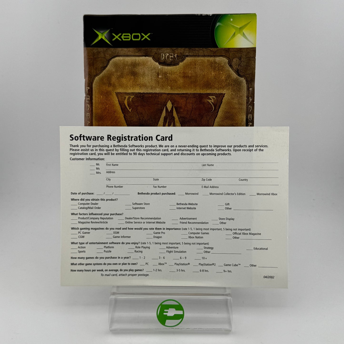 Elder Scrolls III Morrowind (Microsoft Xbox, 2002)
