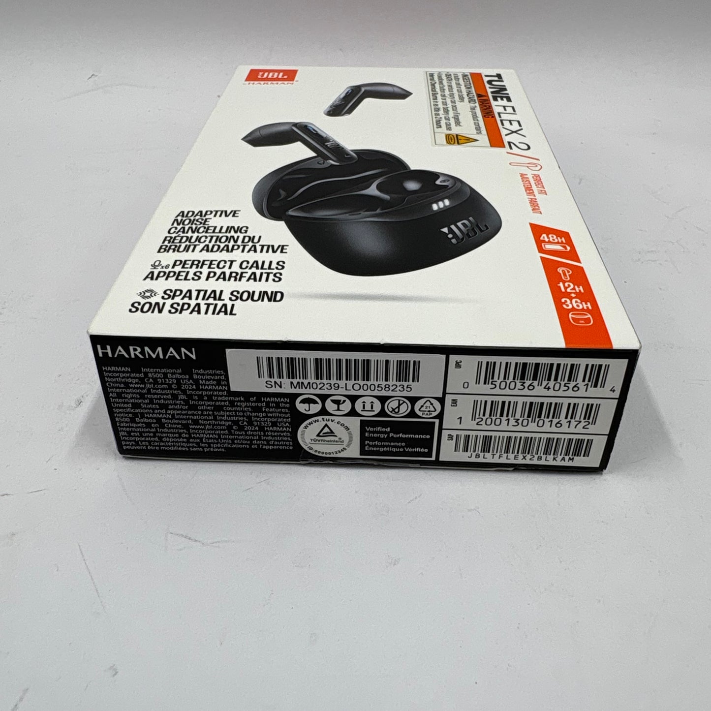 New JBL TUNE FLEX 2 True Wireless Stereo Earbuds Black JBLTFLEX2BLKAM