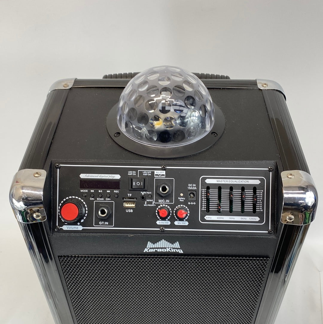 KaraoKing G100 Wireless Karaoke Machine Speaker Disco Ball Bluetooth System with Mics