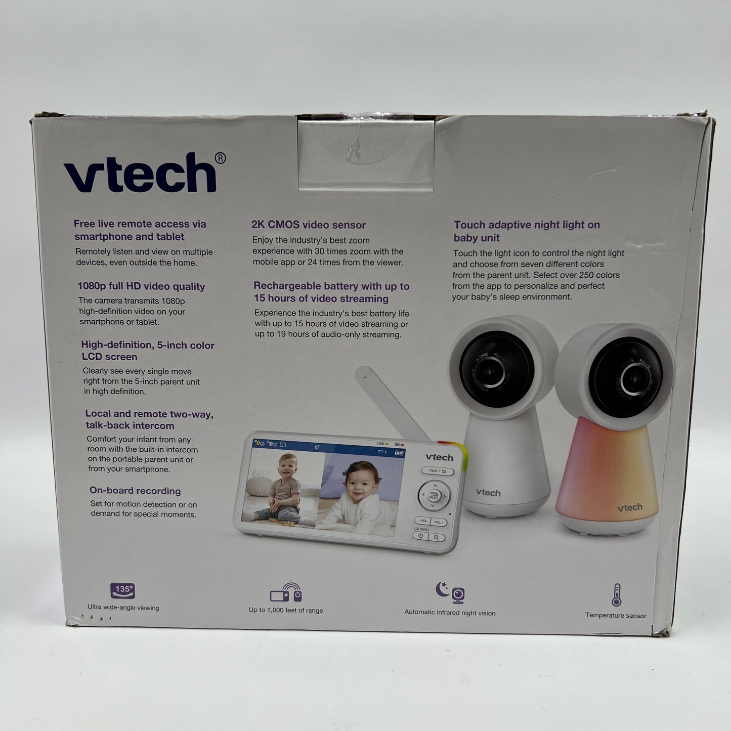 New V-Tech Baby Video Monitor RM5856-2HD