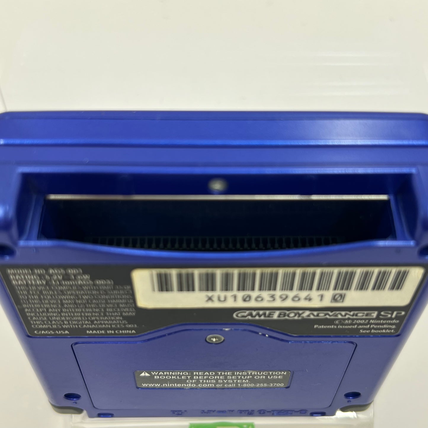 Nintendo Game Boy Advance SP Handheld Game Console Only AGS-001 Cobalt Blue