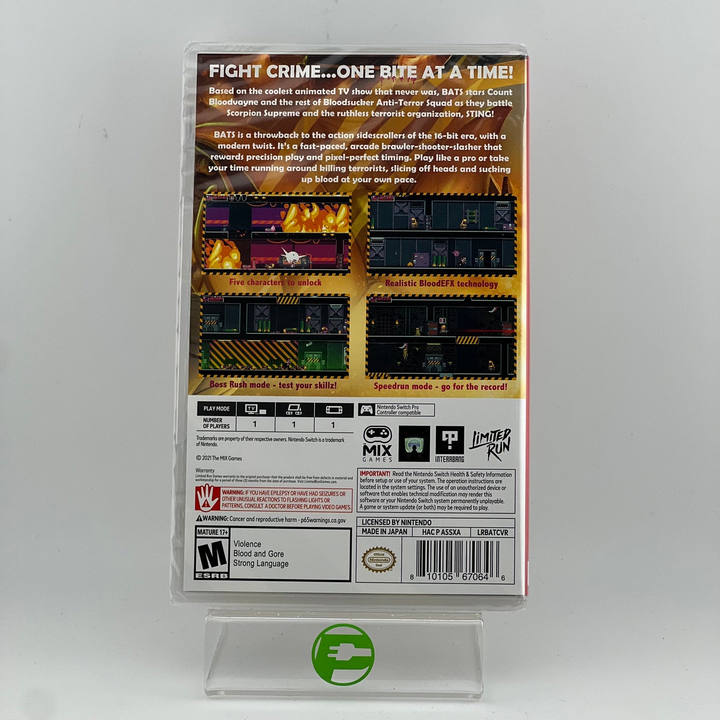 New BATS: Bloodsucker Anti-Terror Squad (Nintendo Switch, 2022)