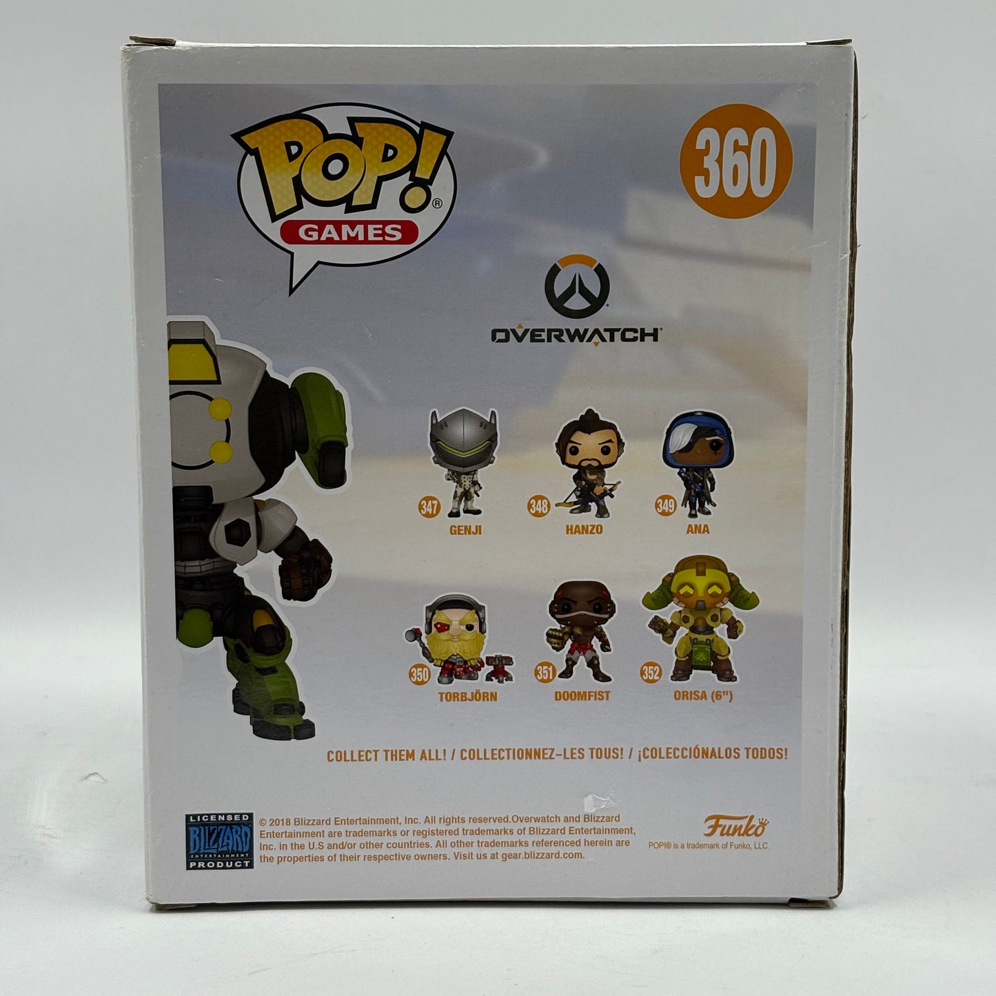 Funko Pop Overwatch Orisa 6" Viny Figure Toy #360