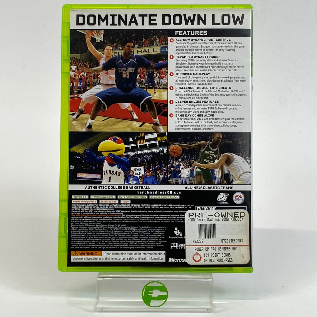 NCAA March Madness 08 (Microsoft Xbox 360, 2007)