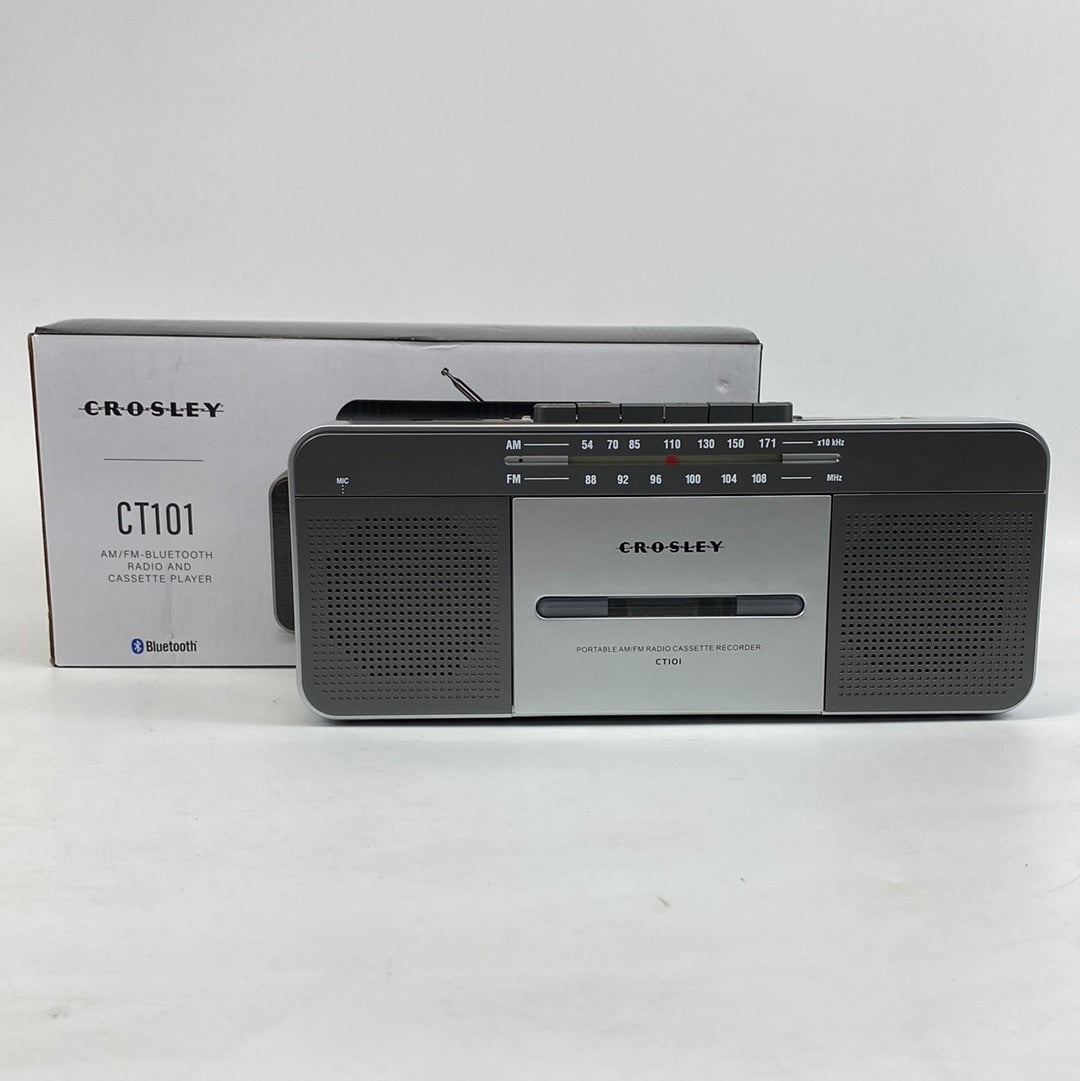 Crosley CT101A-GY Portable Bluetooth Cassette Player with AM/FM Radio