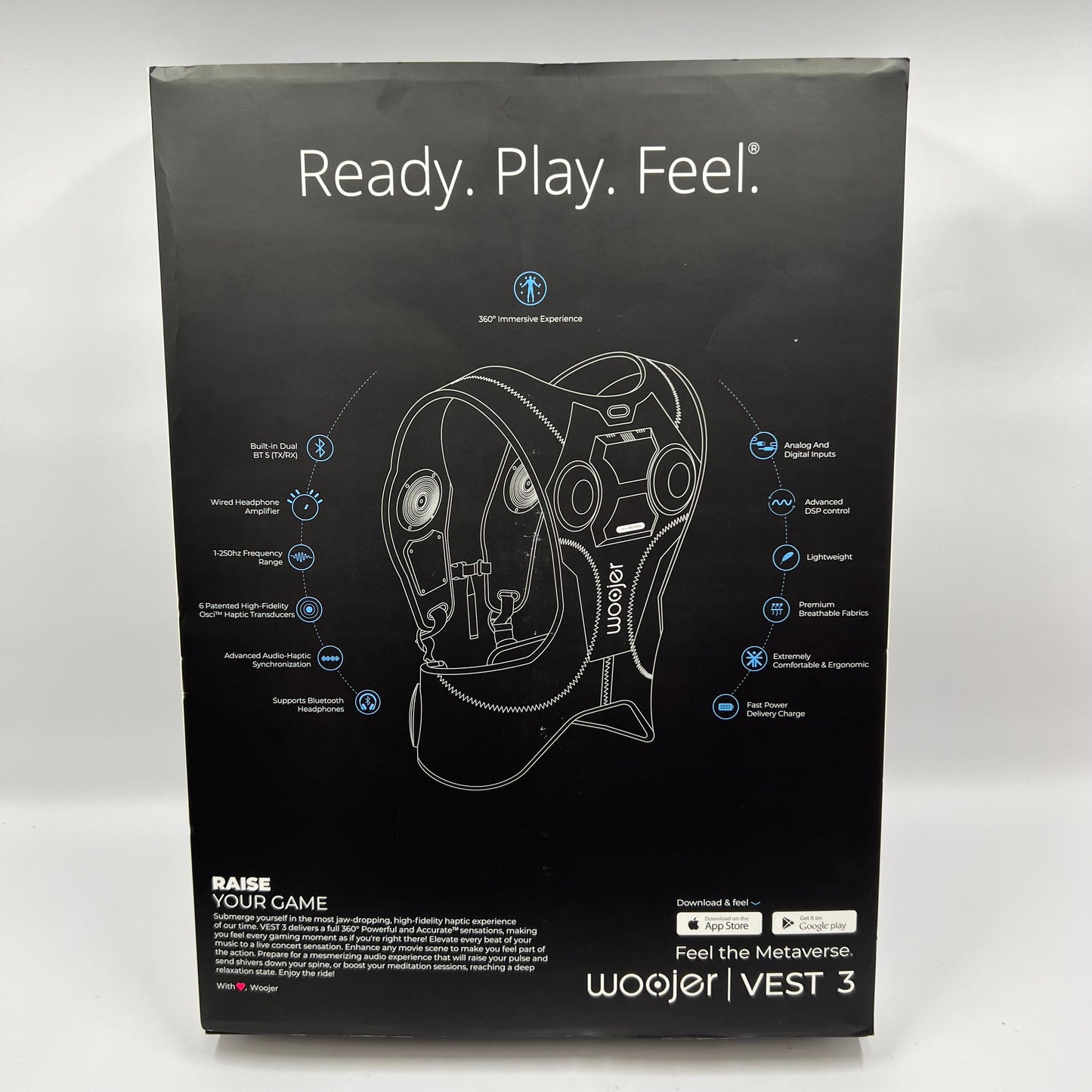 New Woojer Vest 3 Haptic Vest WJRV3-101 High Fidelity Made for Meta