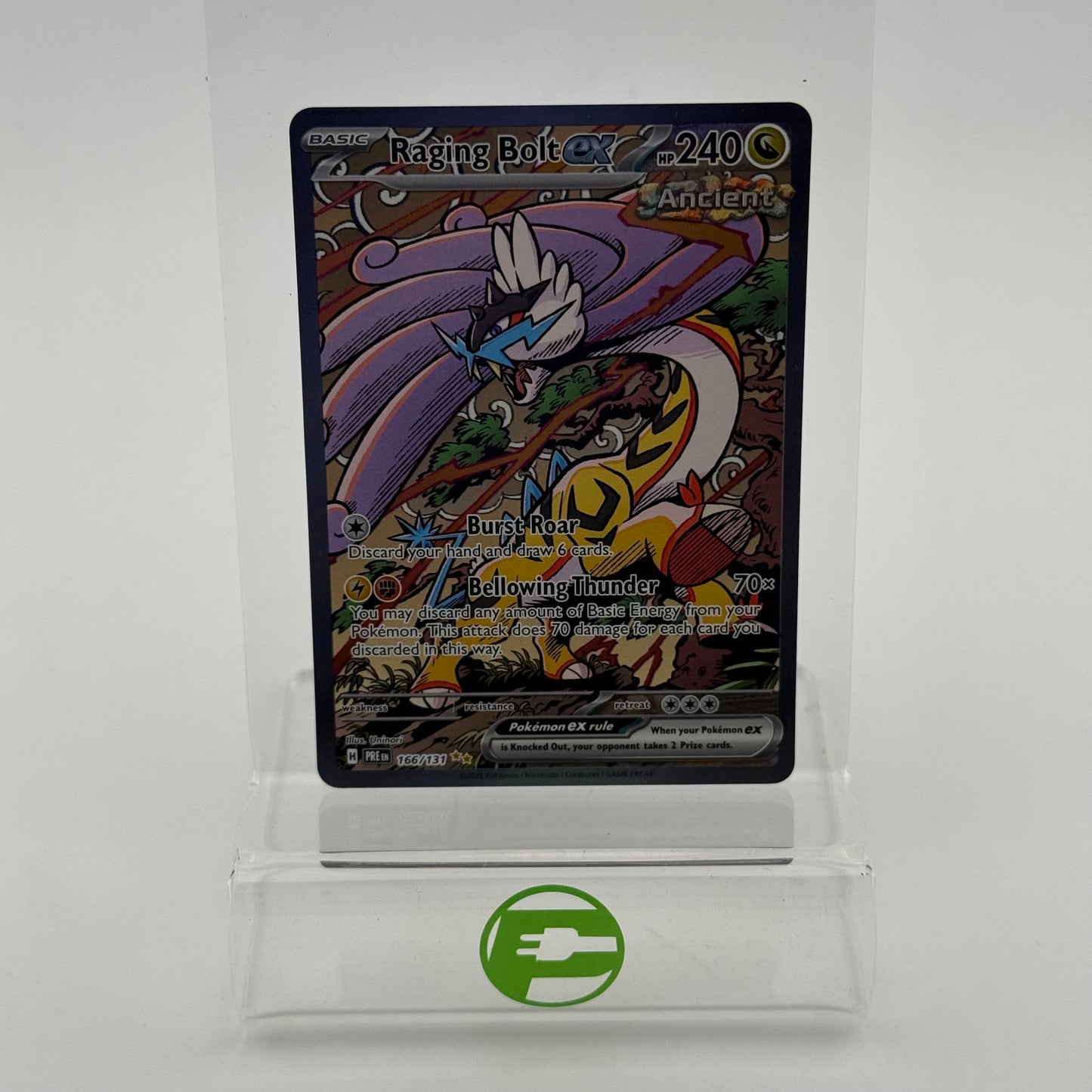Pokémon TCG Raging Bolt EX #166 Prismatic Evolutions Trading Card 166/131
