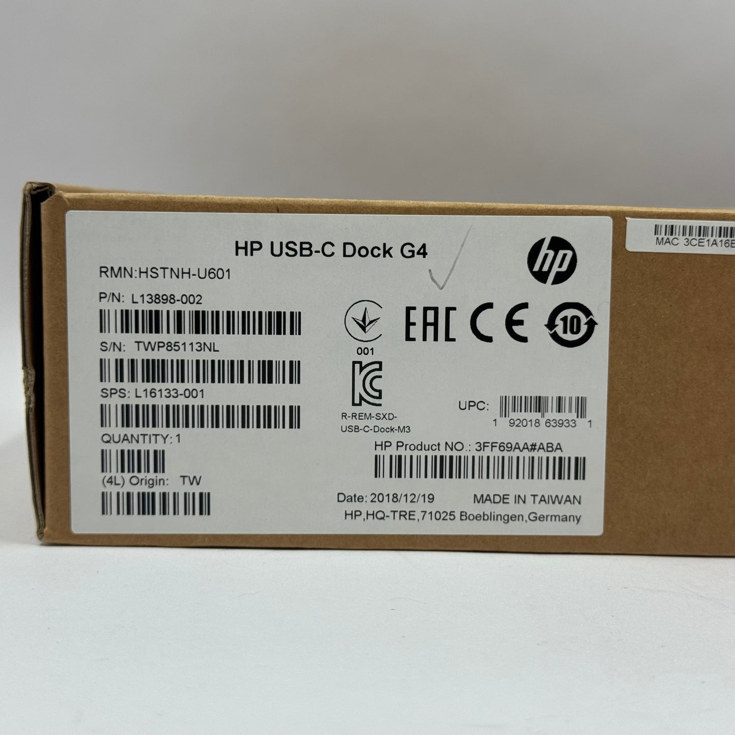 New HP USB-C Dock G4 Docking Station 3FF69AA
