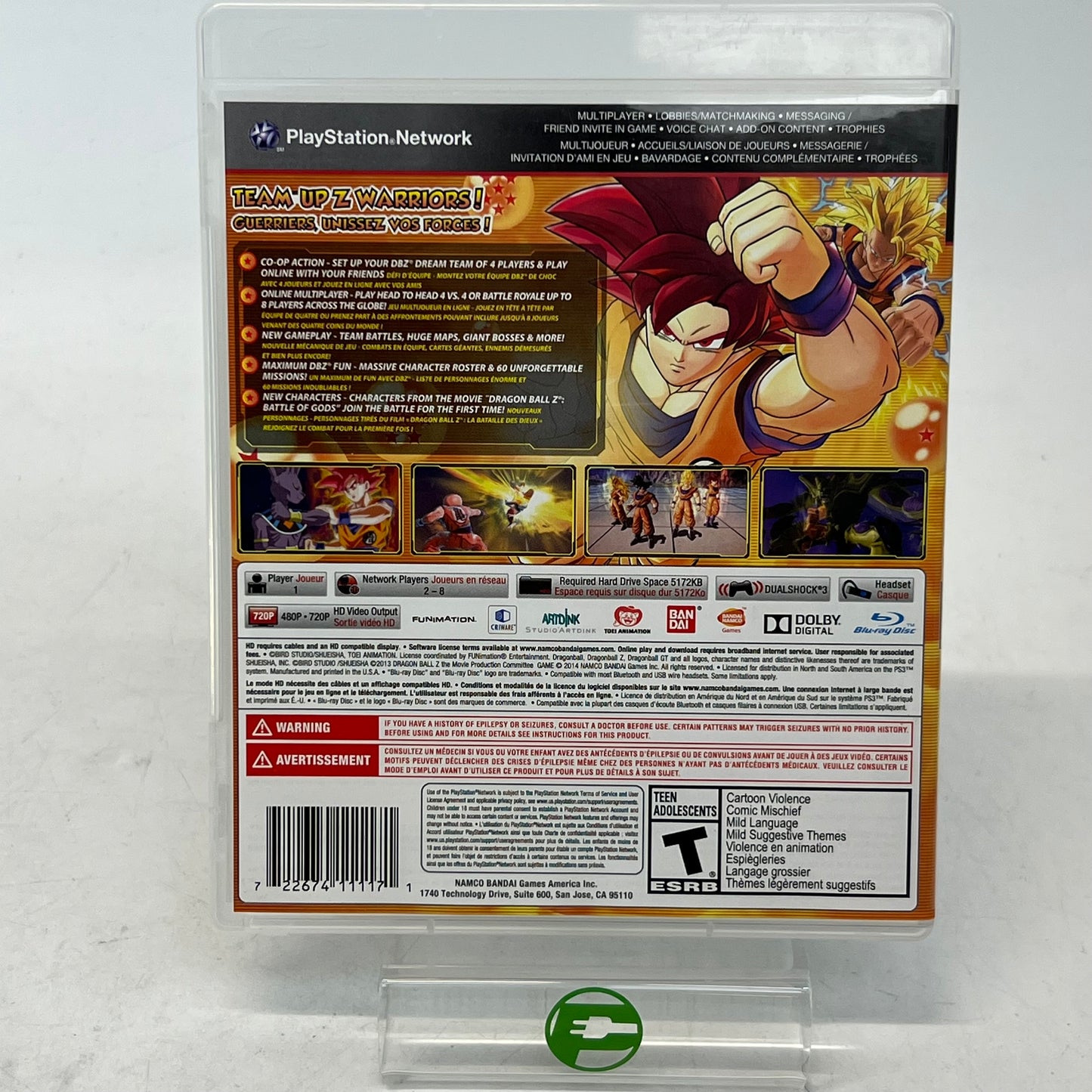 Dragon Ball Z: Battle of Z (Sony PlayStation 3 PS3, 2014)